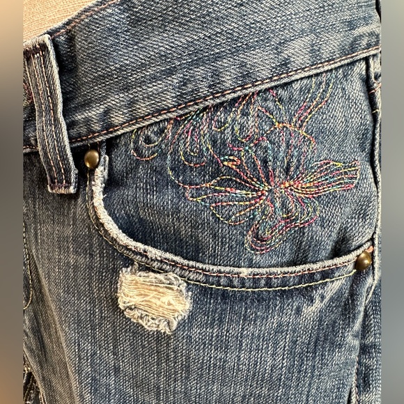 Levi’s slouch straight leg sz 7 jean deconstructed custom made maxi skirt denim - Picture 5 of 15